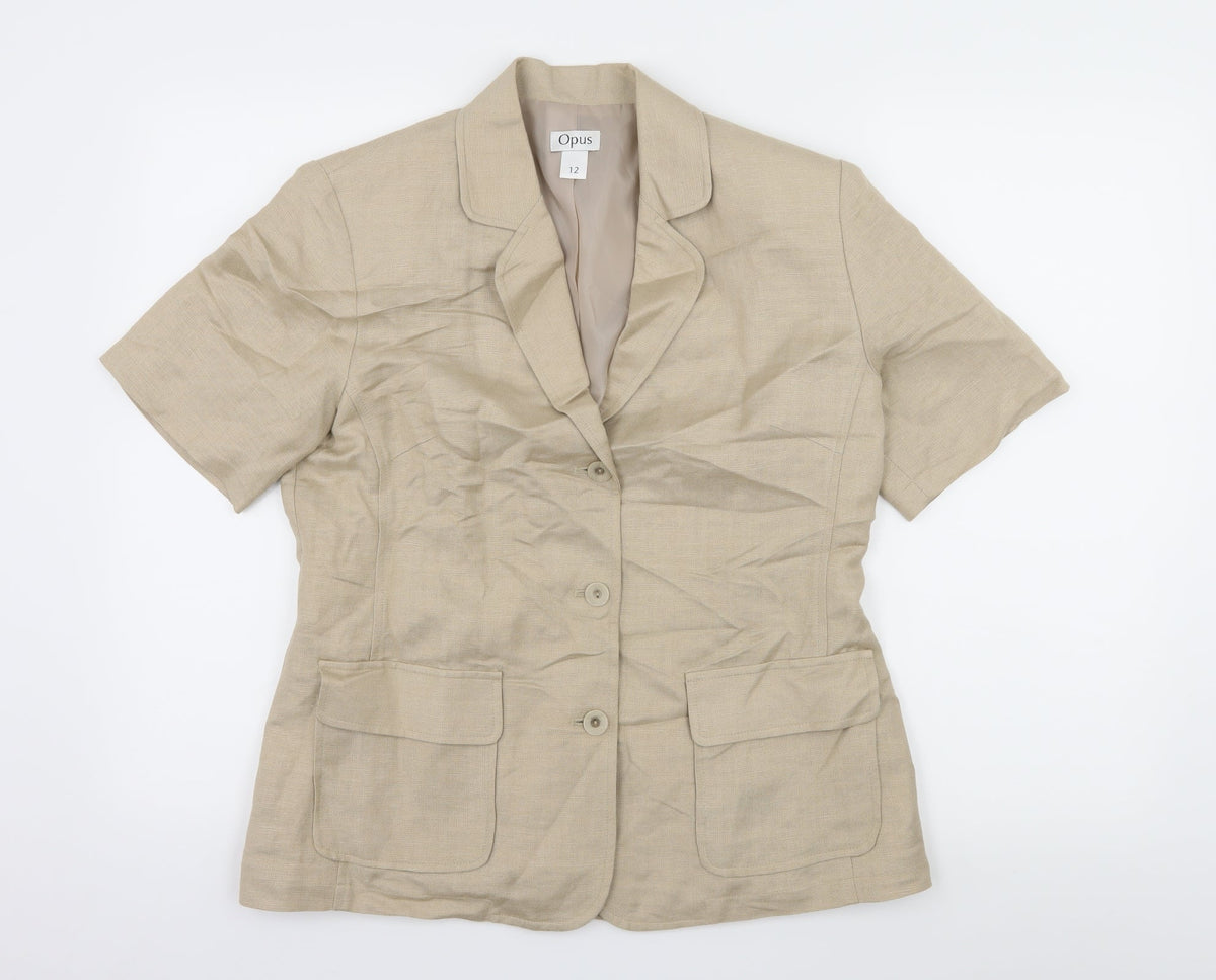 OPUS Womens Beige   Jacket Blazer Size 12