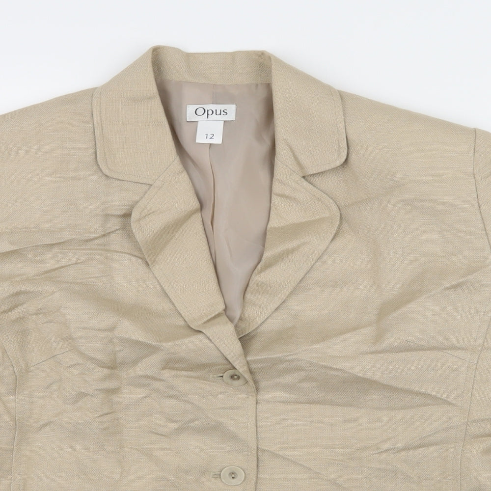 OPUS Womens Beige   Jacket Blazer Size 12