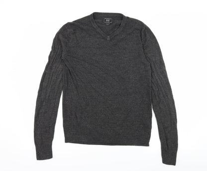 Additional front view of F&F men’s grey knit jumper, size S