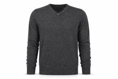 Front view of F&F men’s grey knit jumper, size S