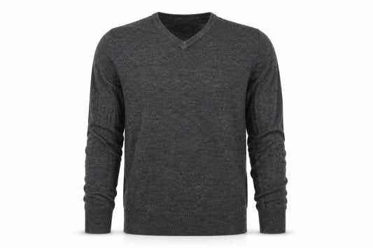 Front view of F&F men’s grey knit jumper, size S