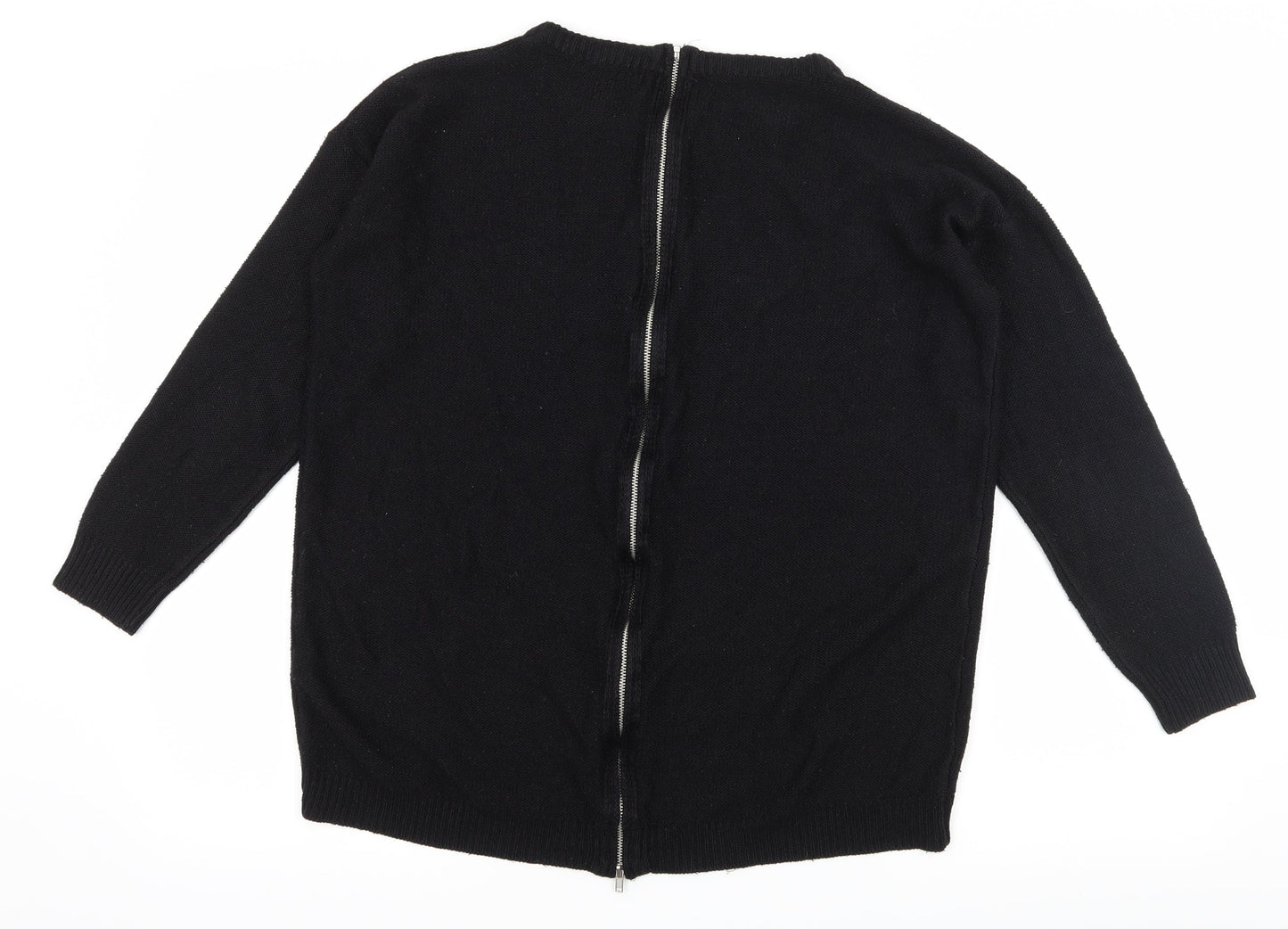 PEP & CO Womens Black  Knit Pullover Jumper Size 8
