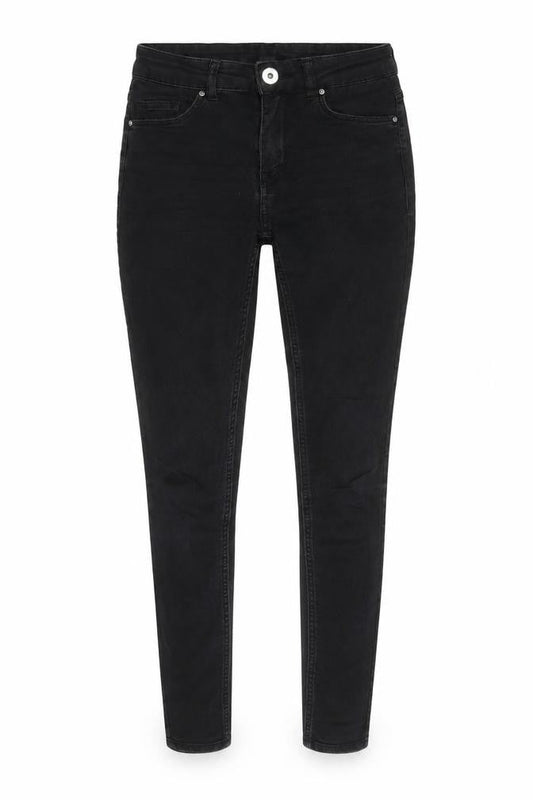 Front view of Divided women’s black skinny jeans, size UK 8, 31-inch leg
