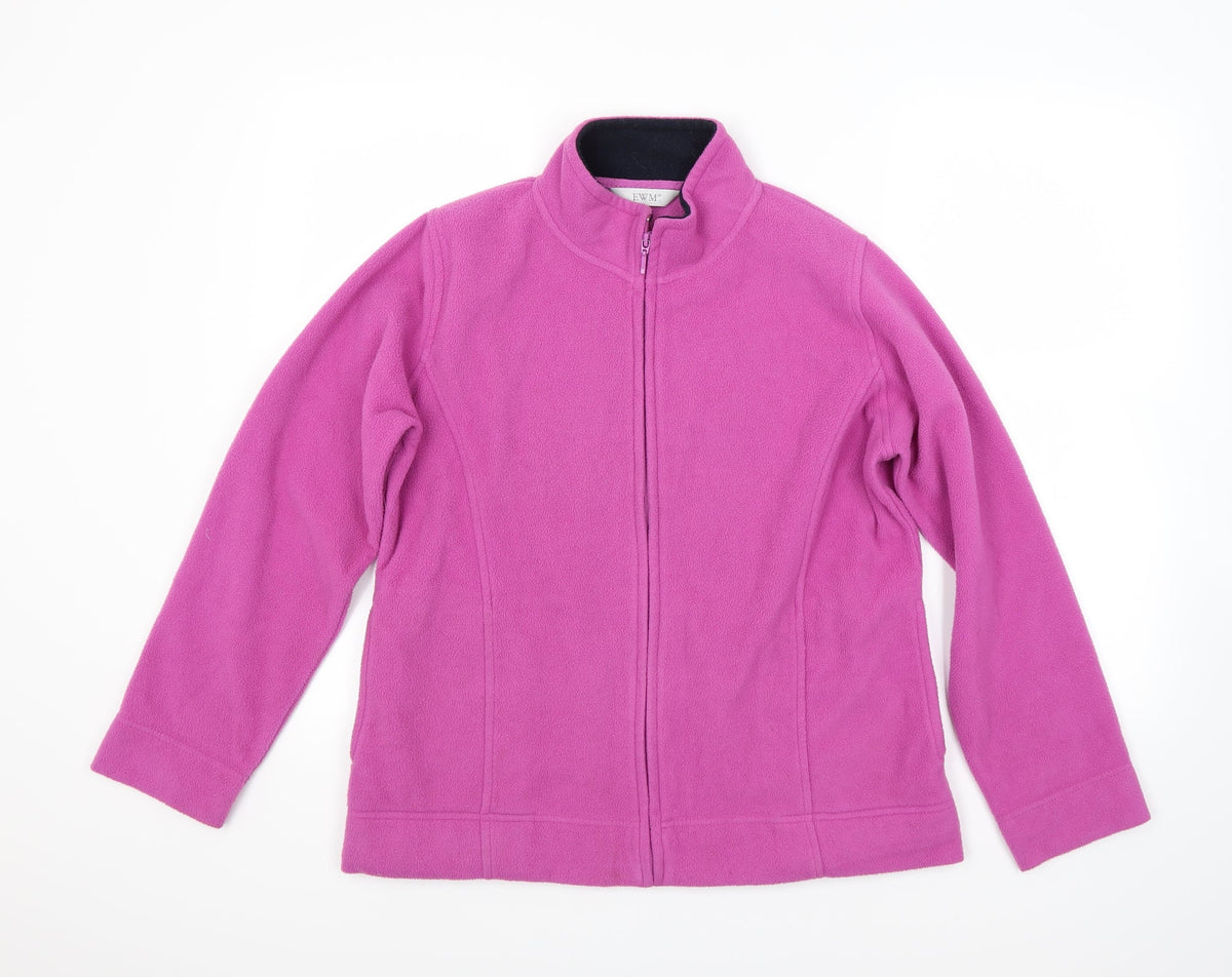 EWM Womens Pink  Fleece Jacket Coat Size M