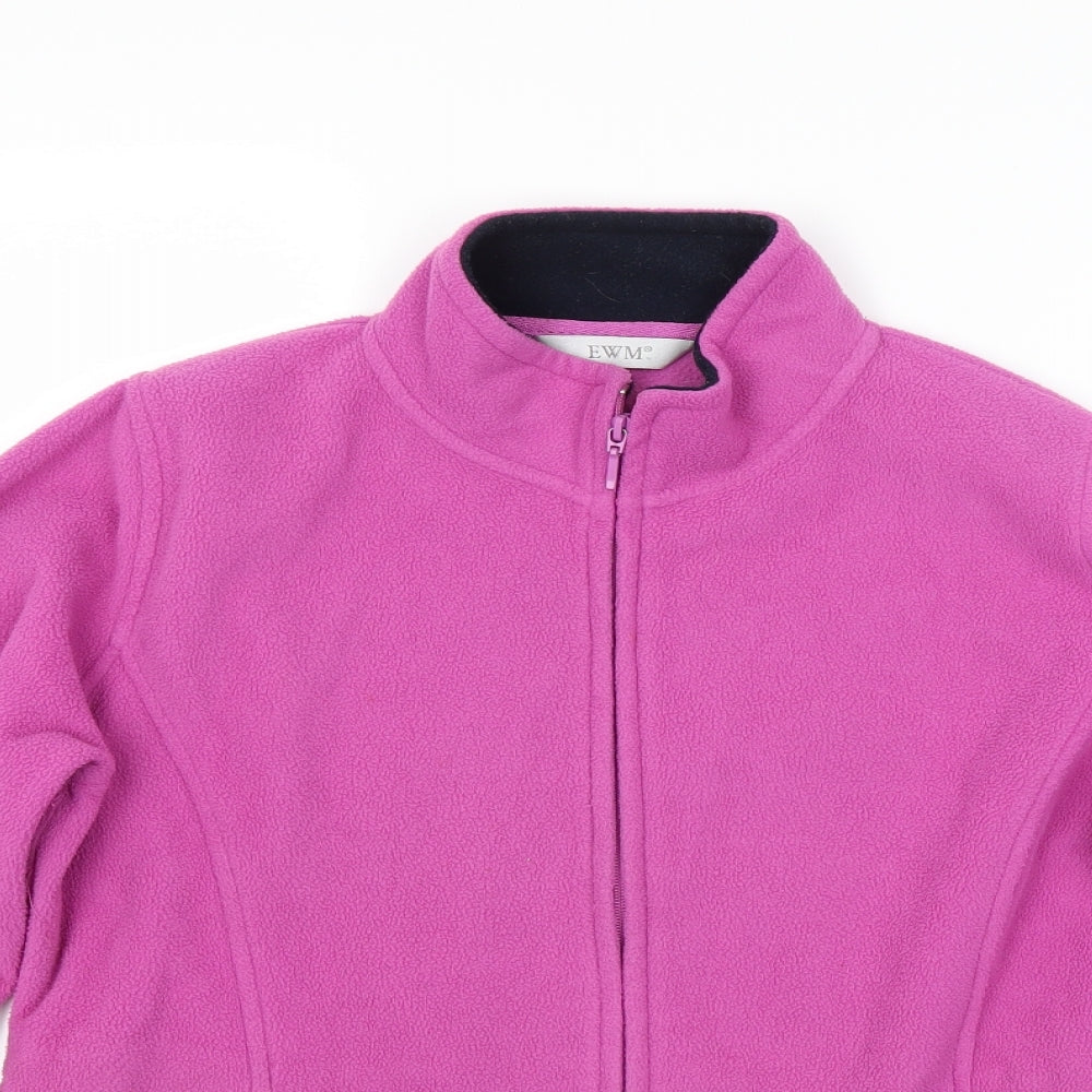 EWM Womens Pink  Fleece Jacket Coat Size M