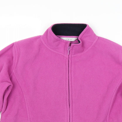 Close-up detail of EWM women’s pink fleece jacket coat, size M
