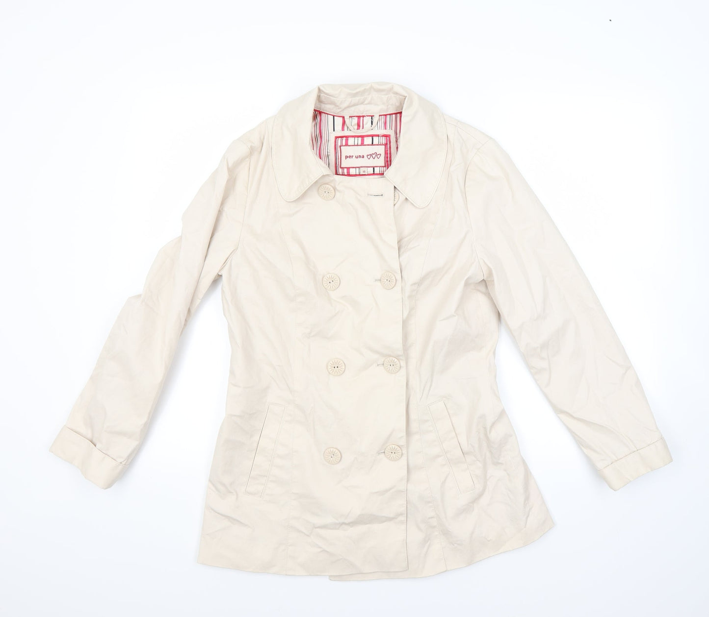 peruna Womens Beige   Jacket Coat Size 10