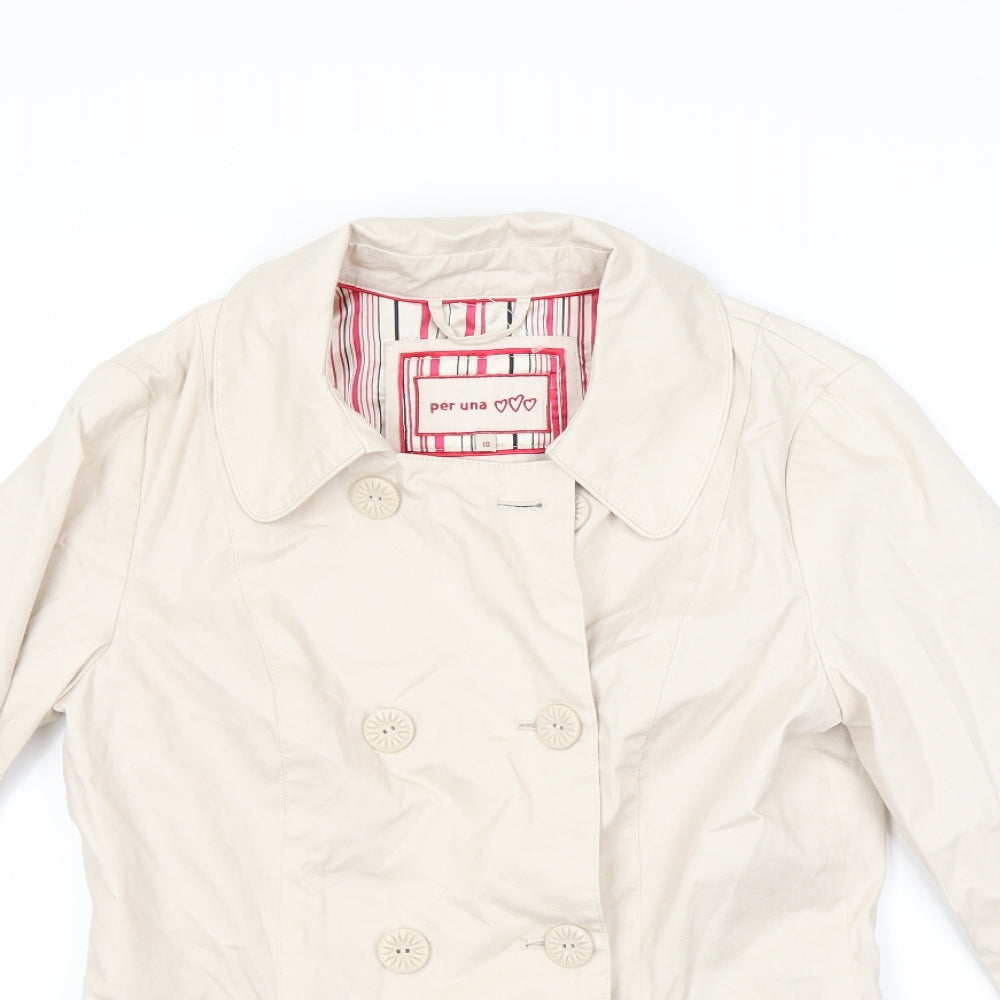 peruna Womens Beige   Jacket Coat Size 10