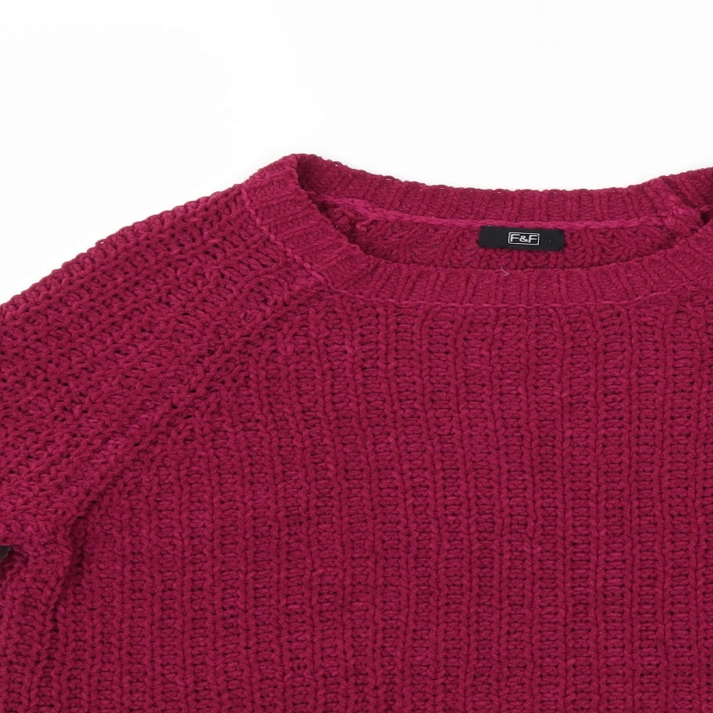 F&F Womens Red   Pullover Jumper Size 8