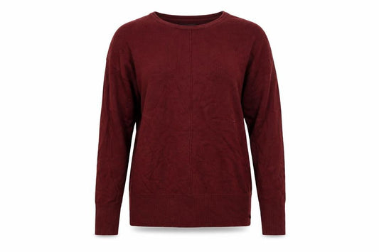 Front view of Atmosphere women’s red rayon jumper, size UK 8