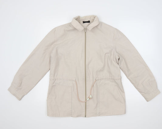 Preworn Womens Beige   Jacket Coat Size 12