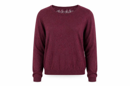 Front view of Miss Selfridge women’s red jumper, size UK 14