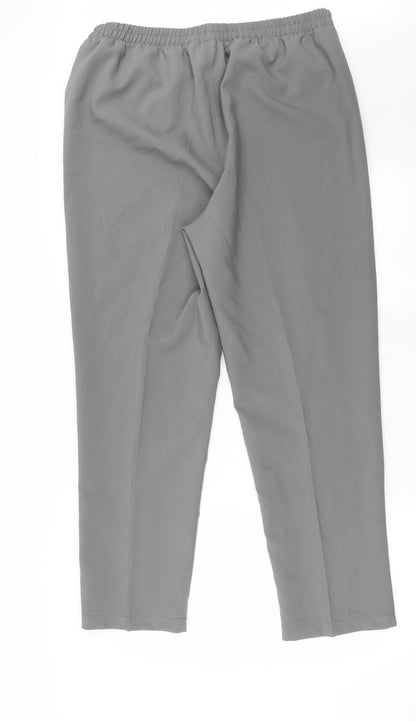 Back view of Preworn women’s grey trousers, size UK 22, 20-inch leg