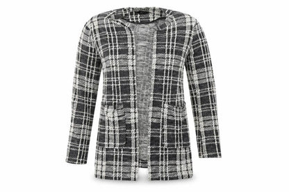 Front view of New Look women’s grey jacket coat, size UK 12