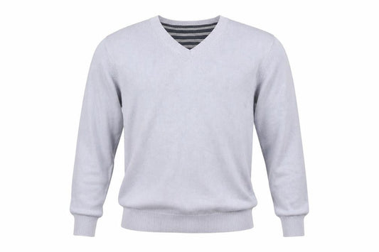 Front view of Marks & Spencer men’s purple jumper, size S