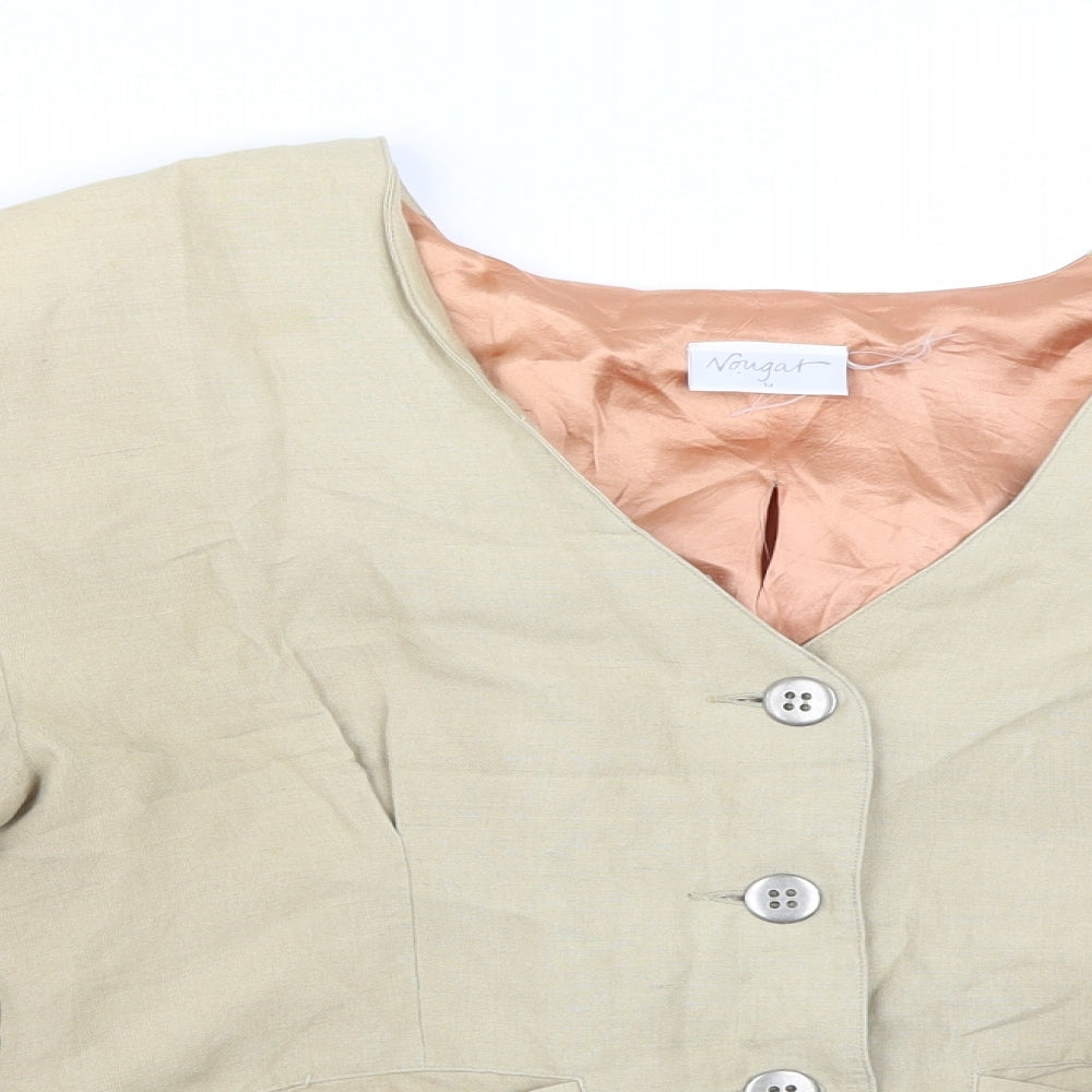 nougart Womens Beige   Jacket  Size M