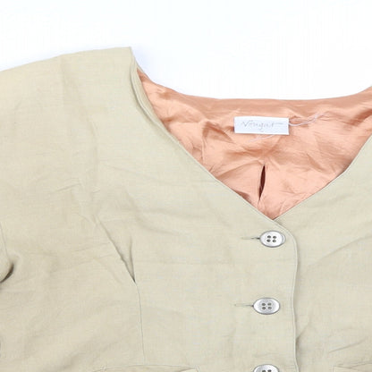 Close-up detail of nougart women’s beige jacket, size M
