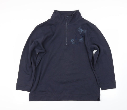 Bonmarché Womens Blue   Henley Jumper Size M