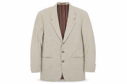 Front view of Preworn women’s beige jacket blazer, size UK 38