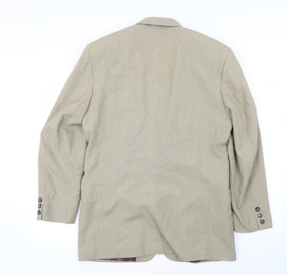 Back view of Preworn women’s beige jacket blazer, size UK 38