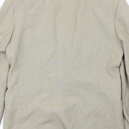 Brand and care label for Preworn women’s beige jacket blazer, size UK 38