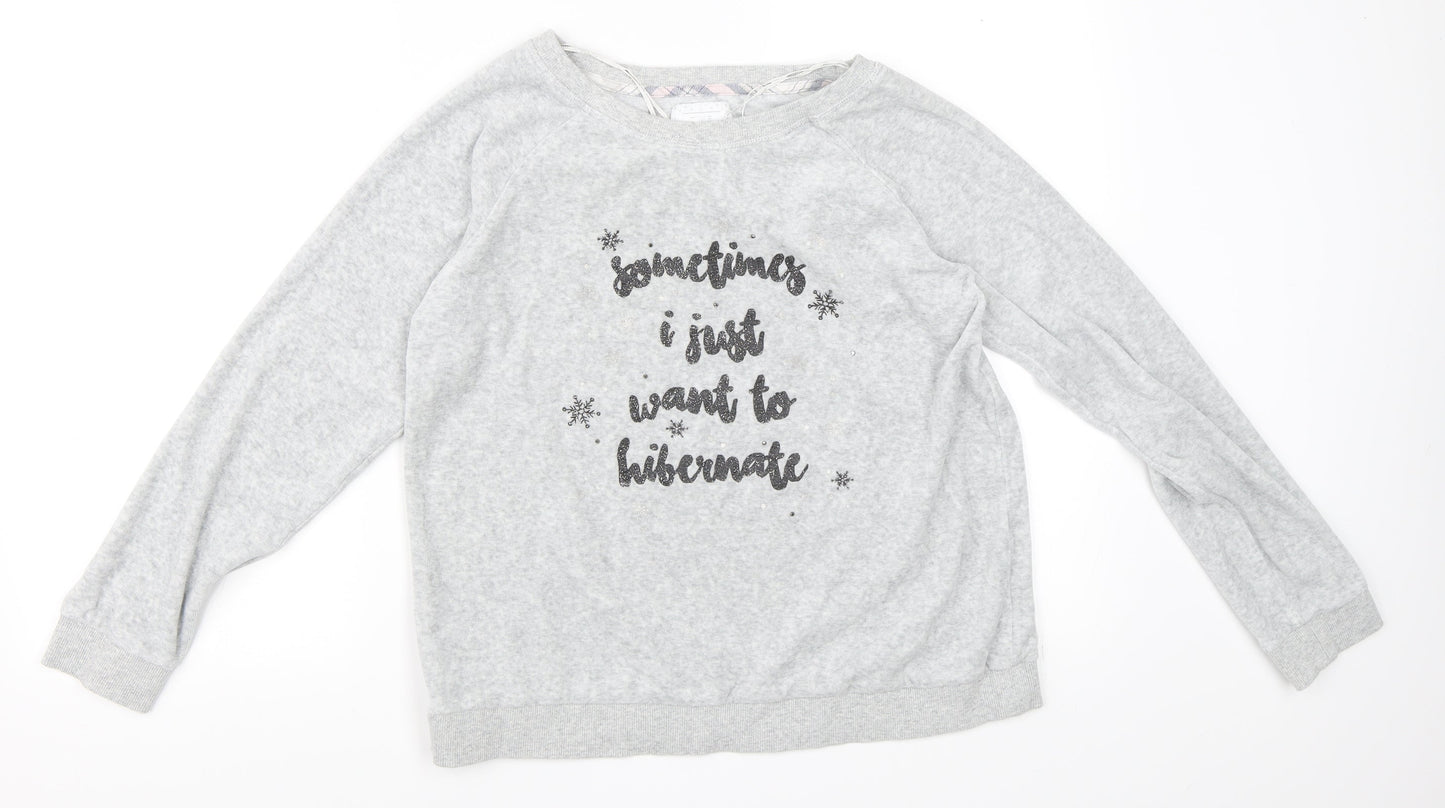 Matalan Womens Grey   Pullover Sweatshirt Size S  - Lounge wear