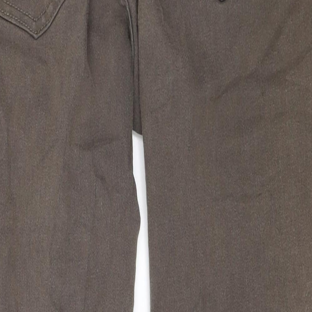 Brand and care label for Marks & Spencer women’s grey jegging leggings, size UK 14, 27-inch leg
