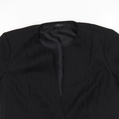 Close-up detail of Bonmarché women’s black jacket blazer, size UK 12