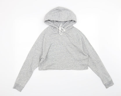Additional front view of H&M women’s grey pullover hoodie, size S