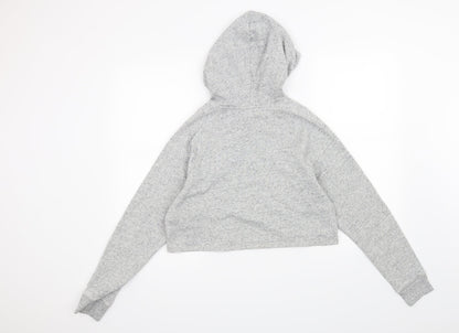 Back view of H&M women’s grey pullover hoodie, size S