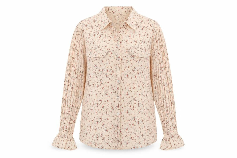 Denim CO Womens Pink Floral  Basic Button-Up Size 10