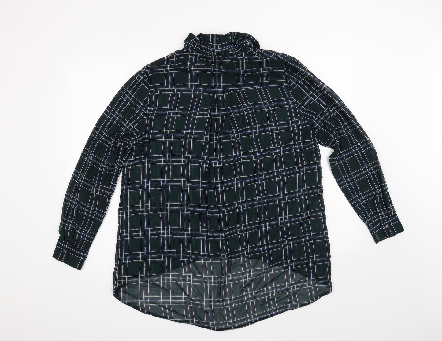 Atmosphere Womens Green Striped  Basic Button-Up Size 12