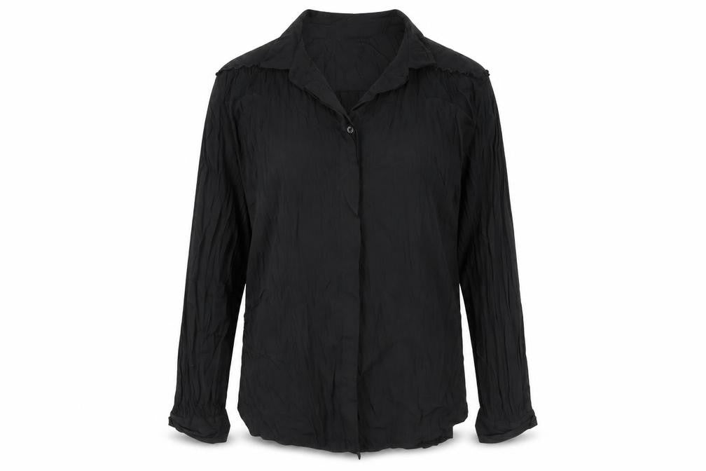 H&M Womens Black   Basic Button-Up Size 6