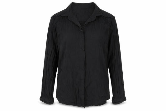 H&M Womens Black   Basic Button-Up Size 6
