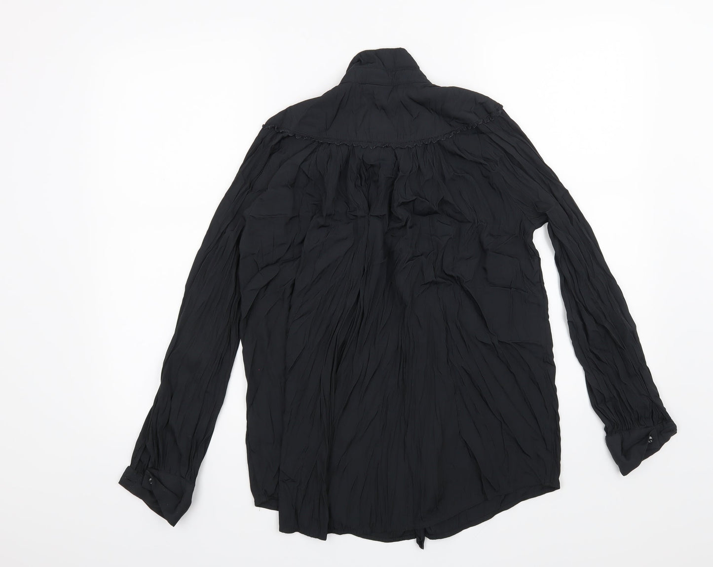 H&M Womens Black   Basic Button-Up Size 6