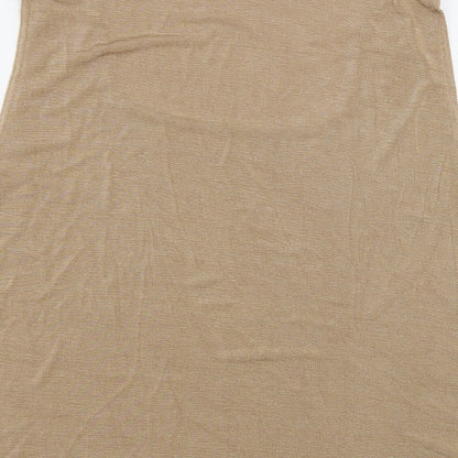 Brand and care label for Reflections women’s brown basic blouse, size 2XL