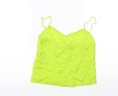 Additional front view of Preworn women’s green basic blouse, size S