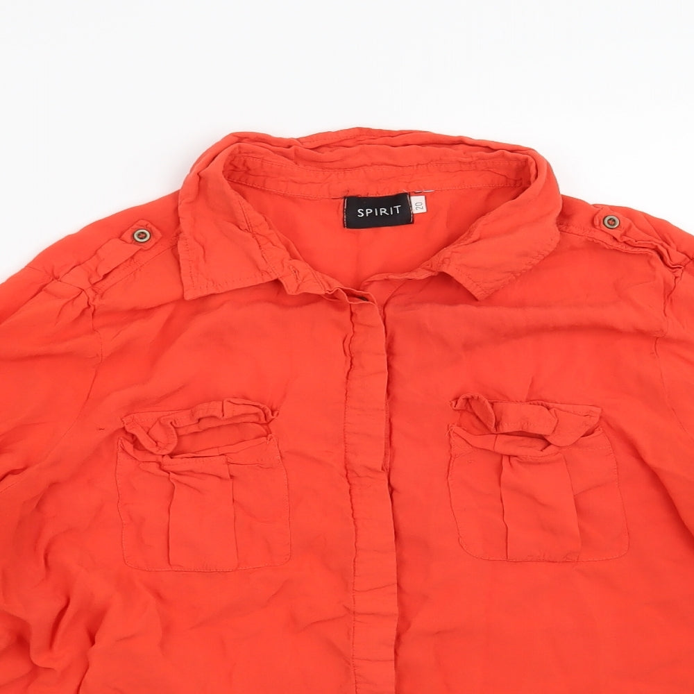Spirit Womens Red   Basic Blouse Size 20