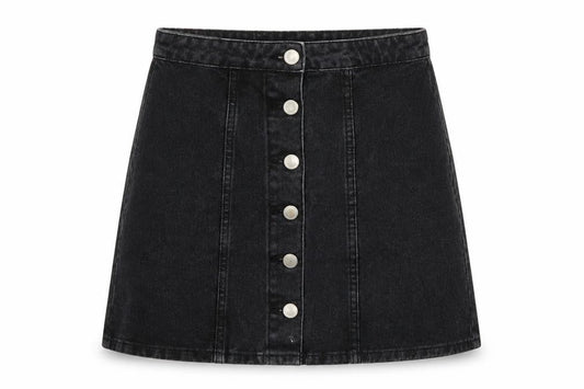 Denim Co. Womens Black  Denim Straight & Pencil Skirt Size 8