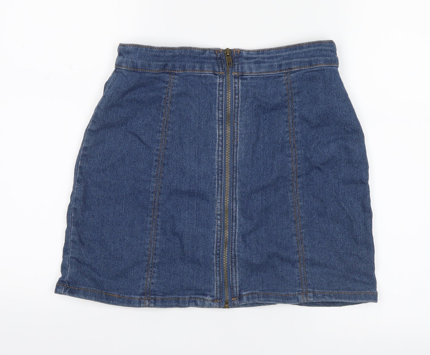FOREVER 21 Womens Blue  Denim Straight & Pencil Skirt Size M