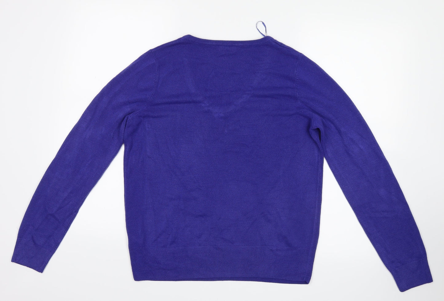 F&F Womens Blue  Knit Pullover Jumper Size 14