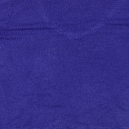 Brand and care label for F&F women’s blue knit jumper, size UK 14