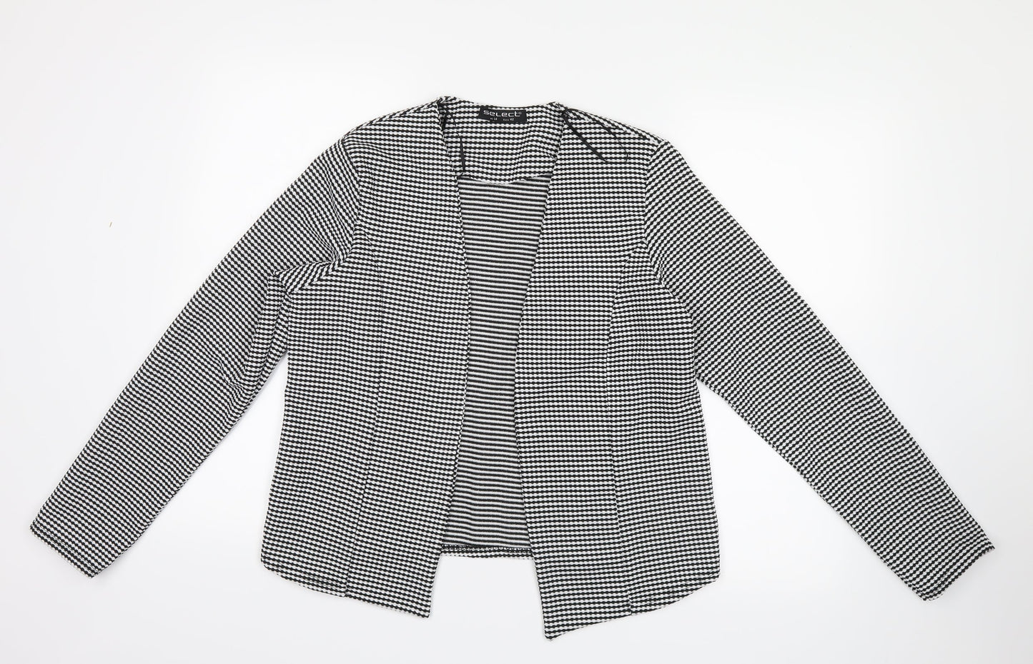 Select Womens White Geometric  Jacket  Size 14