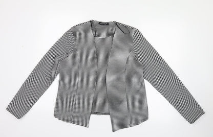 Additional front view of Select women’s white geometric jacket, size UK 14