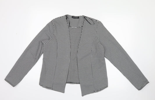 Select Womens White Geometric  Jacket  Size 14
