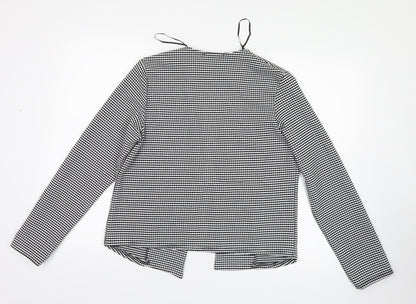 Back view of Select women’s white geometric jacket, size UK 14