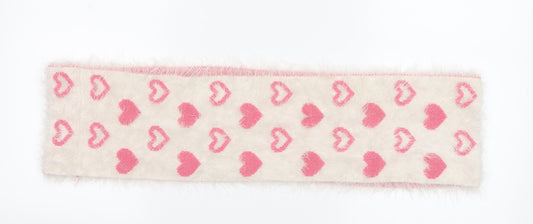 George Girls Pink Geometric Knit Rectangle Scarf Scarves & Wraps One Size  - Snood, Hearts