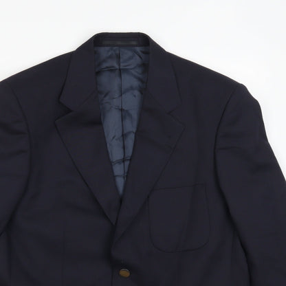 Close-up detail of Westbrook women’s blue jacket suit jacket, size UK 40
