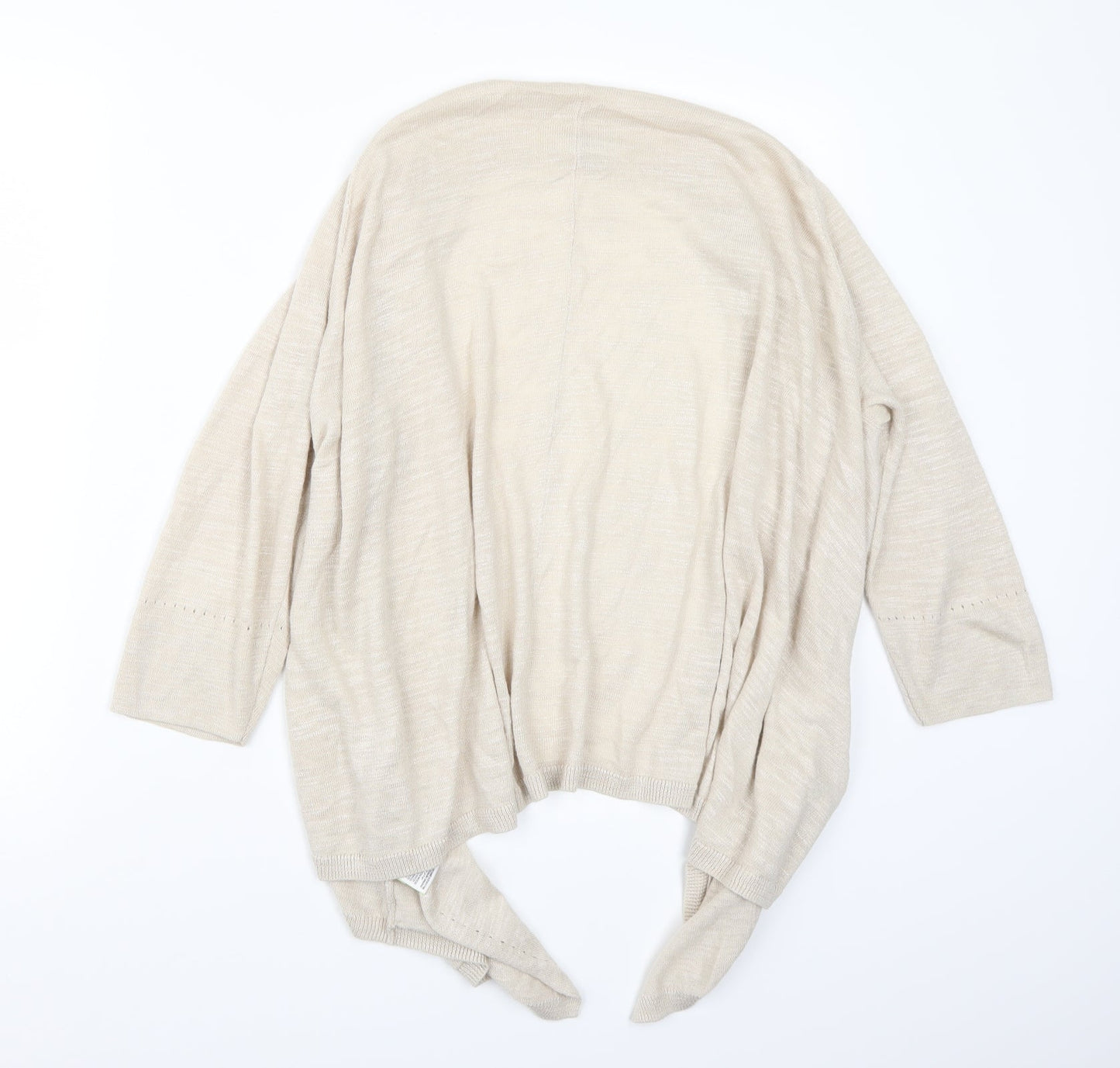 Marks and Spencer Womens Beige   Cardigan Jumper Size 14