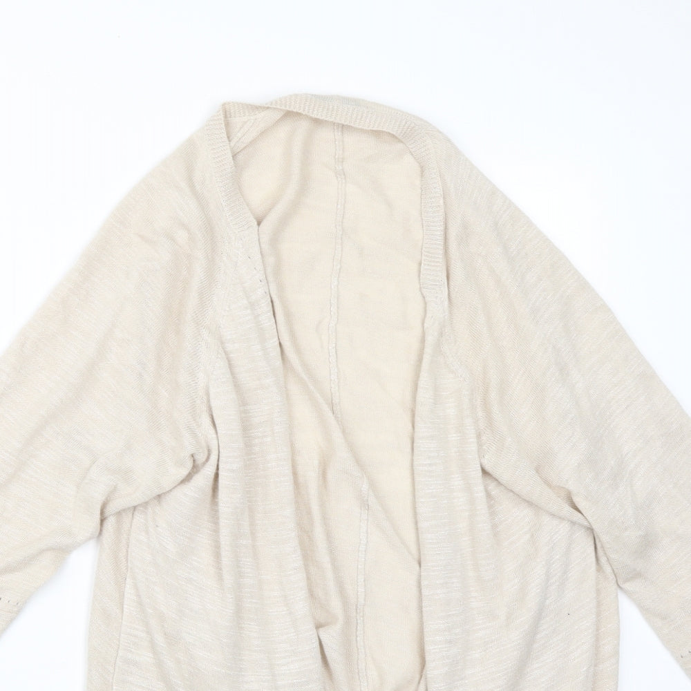 Marks and Spencer Womens Beige   Cardigan Jumper Size 14
